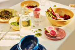 Kapka Flow Fest Blue Enamel Dessert Plate