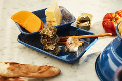 Kapka Flow Fest Blue Enamel Serving Tray
