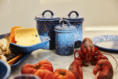 Kapka Flow Fest Medium Blue Enamel Jar
