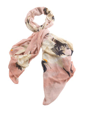 One Hundred Stars Stork Plaster Pink Scarf