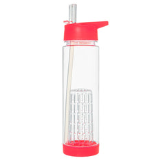 Sass & Belle Hot Pink Water Bottle With Straw & Infuser