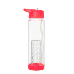Sass & Belle Hot Pink Water Bottle With Straw & Infuser
