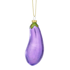 Sass & Belle Aubergine Shaped Bauble Christmas Tree Decoration
