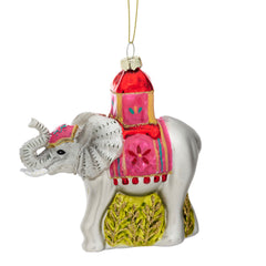 Sass & Belle Glitter Elephant Shaped Bauble Christmas Tree Decoration