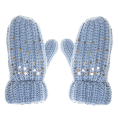 Rockahula Kids Shimmer Sequin Knitted Mittens Blue