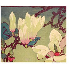 Magnolia Woodcut Card - Art Angels by Mabel Royds