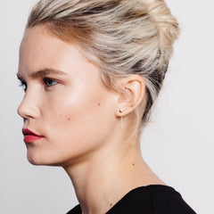 Matthew Calvin Drop Back Dot Studs - Silver