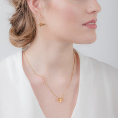 Amanda Coleman Silver Bee Necklace