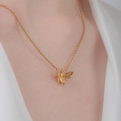 Amanda Coleman Gold Bee Necklace