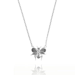 Amanda Coleman Silver Bee Necklace
