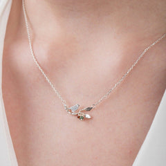 Amanda Coleman Bird On Branch Gold Necklace