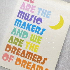 Five Dollar Shake - We Are The Music Makers Card