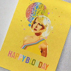 Five Dollar Shake - Happy Blonday Card