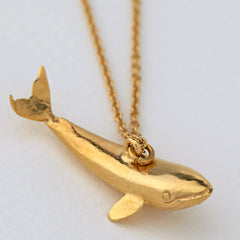 Alex Monroe Baby Blue Whale Necklace