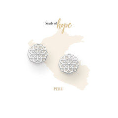 Vurchoo Mandala Silver Studs - Peru