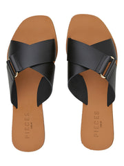 Pieces Nea Leather Sandals - Black