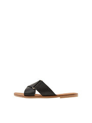 Pieces Nea Leather Sandals - Black