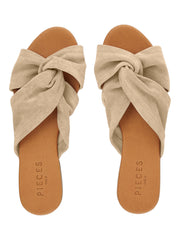 Pieces Nellie Suede Sandals - Almond Buff