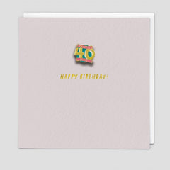 Age 40 Red Back Pinata - With Enamel Pin