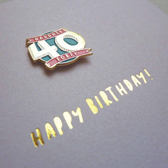 Age 40 Red Back Pinata - With Enamel Pin