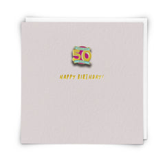 Fabulous 50 Red Back Cards Piñata - With Enamel Pin