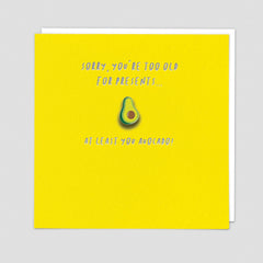 Redback Cards Avocado Pin Badge Card