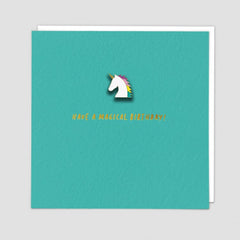 Redback Cards Unicorn Pin Badge Card