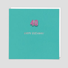 Age 40 Red Back Cards Piñata - With Enamel Pin