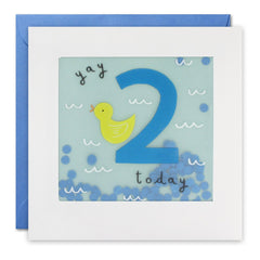 Age 2 James Ellis Paper Shakies Duck Card