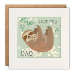 James Ellis Love you Dad Sloth Shakies Card
