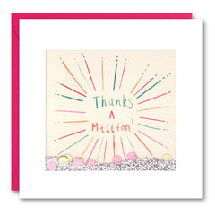 Thanks A Million Card with Paper Confetti by James Ellis
