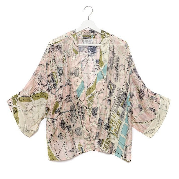 One Hundred Stars Paris Map Monuments Kimono