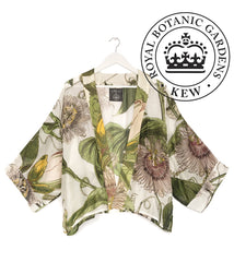 One Hundred Stars Passion Flower Ivory Kimono