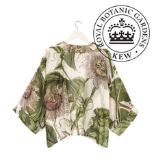 One Hundred Stars Passion Flower Ivory Kimono
