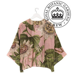 One Hundred Stars Passion Flower Pink Kimono