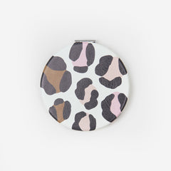 Caroline Gardner - Pink Leopard Pocket Mirror