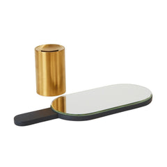 OYOY Living Renga Hand Mirror In Stand - Anthracite