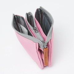 Roka Carnaby Small Sustainable Canvas Antique Pink Wallet