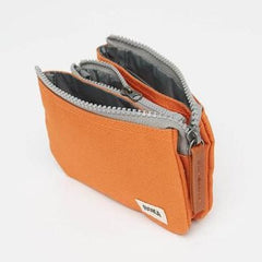Roka Carnaby Small Sustainable Canvas Atomic Orange Wallet