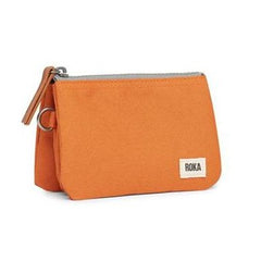 Roka Carnaby Small Sustainable Canvas Atomic Orange Wallet