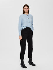 Selected Femme Organic Cotton Nora Cropped Pant - Black