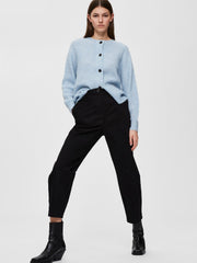 Selected Femme Organic Cotton Nora Cropped Pant - Black