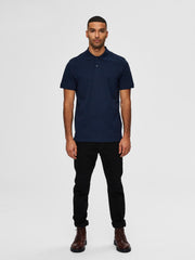 Selected Homme Neo Organic Cotton Polo - Navy