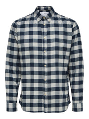 Selected Homme - Slim Flannel Shirt - Dark Blue Grey