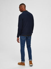 Selected Homme - Oliver Organic Cotton Crew Neck Knit - Navy