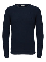 Selected Homme - Oliver Organic Cotton Crew Neck Knit - Navy