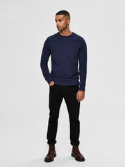 Selected Homme Crew Neck Sweatshirt Navy
