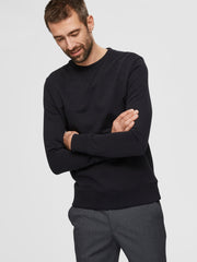 Selected Homme Jason Crew Neck - Black