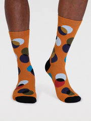 Thought Socks - Laurent Organic Cotton Circle Socks Turmeric Yellow