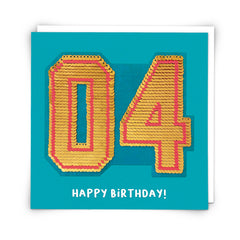 Age 4 Sequin Card - Redback Cards